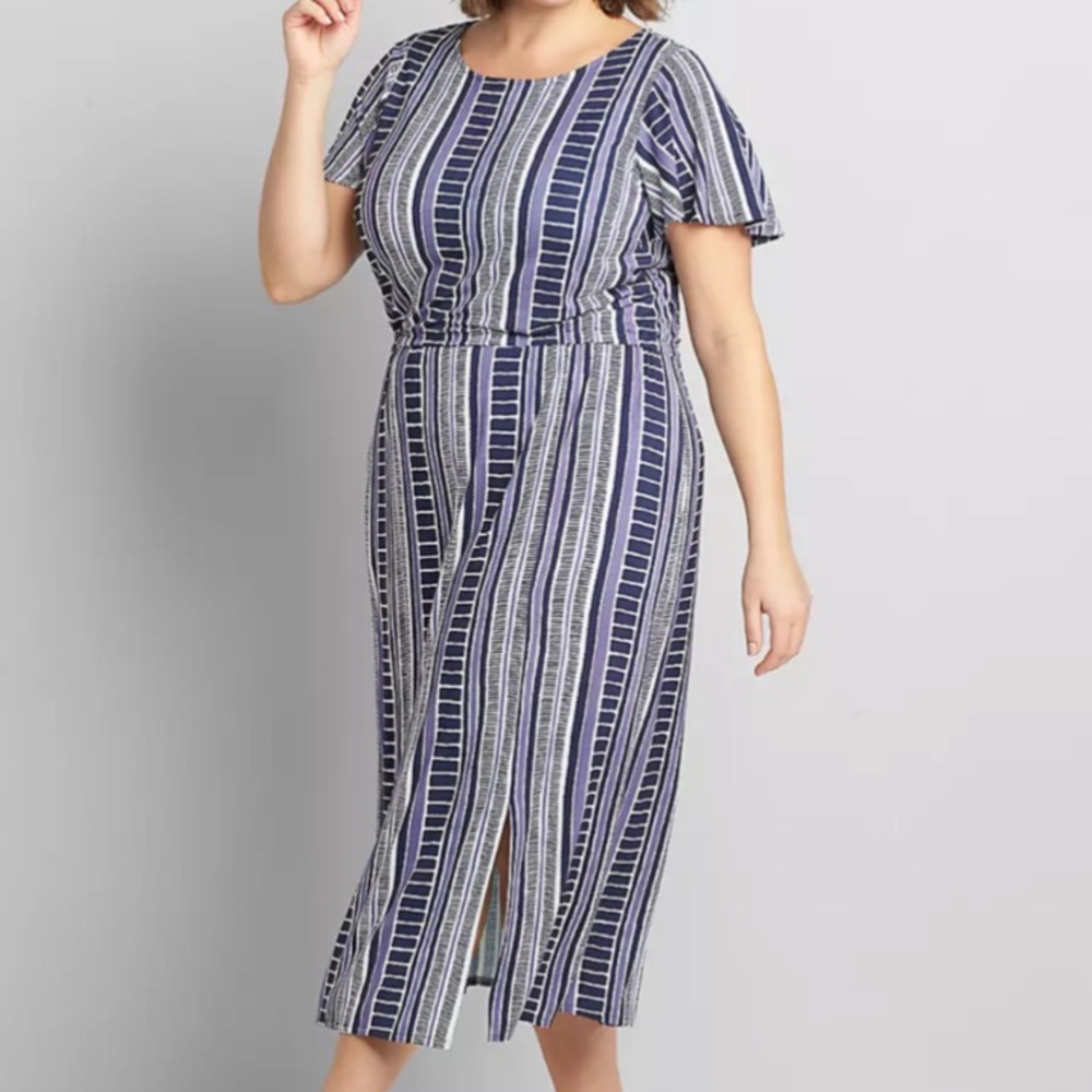Short-sleeve Midi Dress